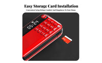 Audio Player Audio Device with Speaker Flash Card and Universal Serial Bus Compatible with Multi-Function Navytooth Radio Small Design Portable