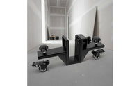 2 Pieces Door Panel Carriers with Wheels Locking Casters Adjustable Door Carts Non-Slip Protection Handling Equipment for Construction Workers