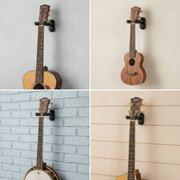 Guitar Wall Mount Hanger Self Locking Guitar Wall Hanger Sturdy for Guitarists, Instrumentalists, Home Studio, Music Room