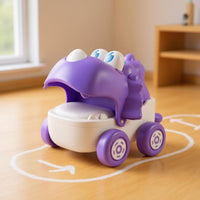 Pull-String Toy Car Open Mouth Dinosaur Toy Car Big Eyes