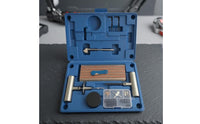 Blue Vacuum Tire Repair Kit Molded Interior Tire Plug Kit Fitted Compartments Roadside Tool Easy to Use