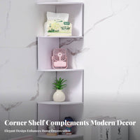 Drillwithout Installation Angular Corner Shelf Space-Saving Design Multi-Tier Angular Shelf Modern Design Household Storage Easy to Clean for Homeowners, Students, DIY Enthusiasts, Bedroom, Living Room, Hallway, Bathroom