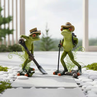 Frog Garden Statue Nordic Design Resin Frog Figurine Playful Creature Sculpture Artisanal Look Lifelike Features for Flower Pots