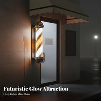 LED Barber Pole Waterproof LED Barber Pole Light Super Illuminated Storefront Signage for Outdoor, Storefront