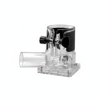 Router Dust Collection Base Transparent Trimmer Base Aluminum Alloy Construction Wood Router Dust Cover