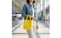 Breathable DIY Charm Bag Long-Lasting Holey Tote Bag Sturdy Perforated Charm Purse Easy to Clean for Children, Women, Travel, Pool, Bathroom