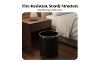 Stainless Steel Garbage Can Retardant Stainless Steel Trash Can Sturdy Double Layer Waste Bin for Business Owners, KTV Room, Restroom, Washroom