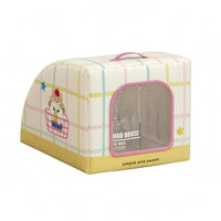 Mesh Door Pet House Pastel Grid Cooling Pet Bed Private Den-Like Space for Indoor