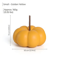 Gift for Women Ceramic Pumpkin Figurine with Iron Base for Living Room Decor, Decorative Ornament for Cabinet Display, Ready to