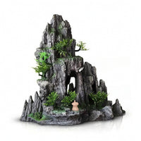 Aquarium Mountain with Plants Safe Mountain Cave Decoration Freshwater