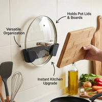 Kitchen wall cabinets pantry lid rack and pot organizer, mounted storage space saving