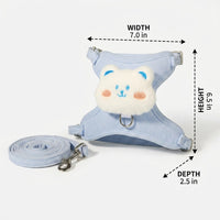 Cat Harness and Leash Walking Set, Adjustable Cat Leash with Vest Harness, Polyester Outdoor Cat Leash for Adjustable Kitten