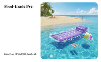 Inflatable Water Mattress Heavy-Duty Inflatable Pool Mattress Buoyant Pool Mat for Adults, Teens, Beach, Lake