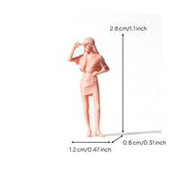 1/64 Standing Female Figure Collectible Standing Miniature Compact Mini Statue for Dioramas