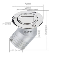 Angled Petrol Filler Neck Cast Piece Hinged Cap Petrol Filler Angled Neck Deck Fill for Boat Owners, RV