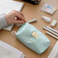 Mint Green Large Capacity Pencil Case for Middle and High School Students, Multi-functional Stationery Organizer with Multiple Compartments