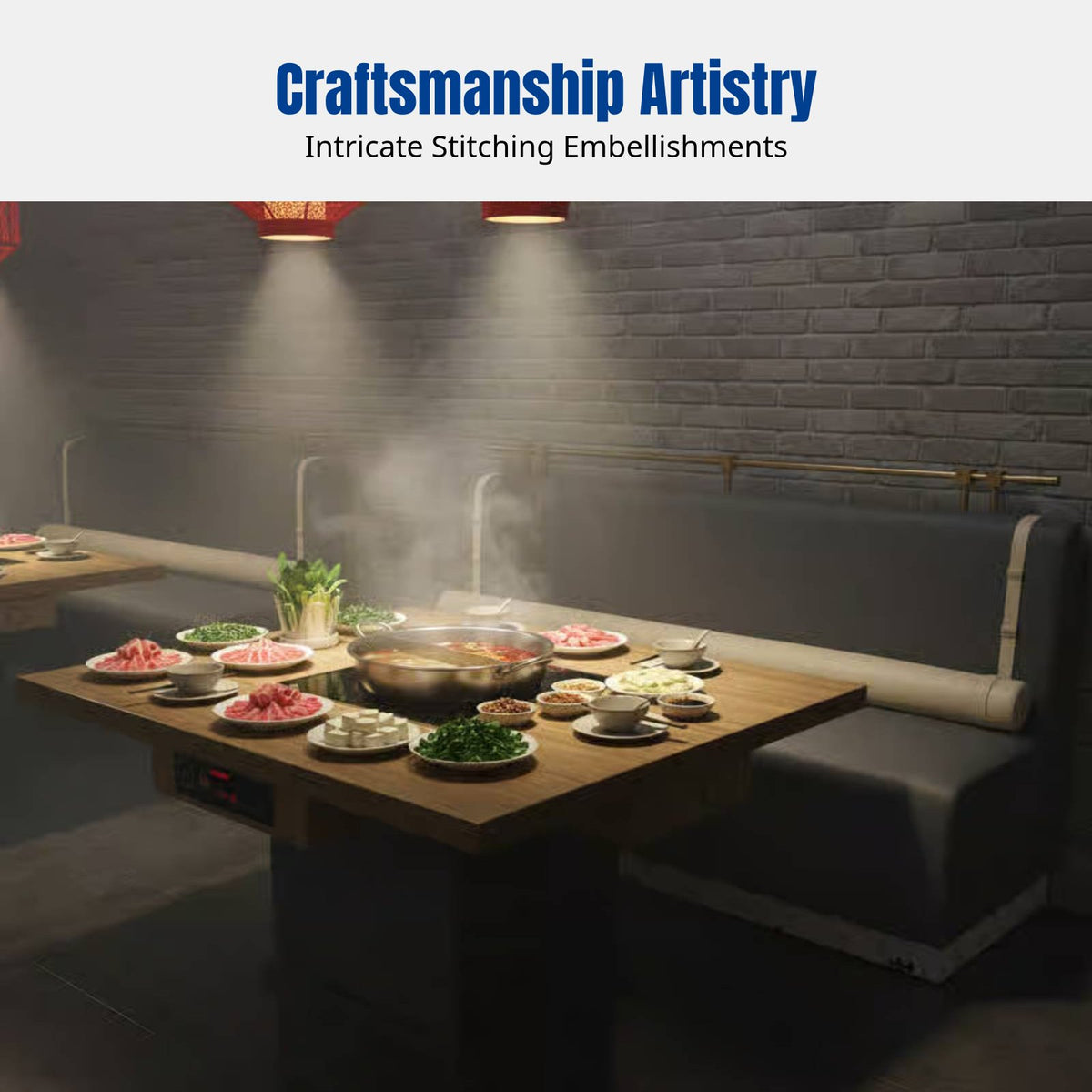 Restaurant Booth Sofa, Stainless Steel Frame, Semi-Circular Design, Leather Upholstery, Wall-Mounted, Customizable
