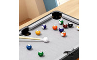 Compact Mini Tabletop Billiard Table Felt Play Surface Tabletop Pool Table Rounded Pockets Toy Sport Textured Exterior