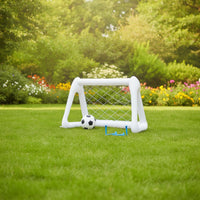 Inflatable Soccer Goal Inflatable Football Net Lightweight Soccer Goal with Ground Stakes for Kids