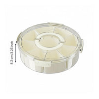 8-Compartment Food Storage Container Transparent Body Divided Serving Tray