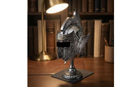 Pedestal Base Roman Soldier Helmet Engraved Centurion Helmet Model Tall Crest Decor Metal