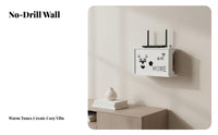 Router Storage Box Easy Installation Wall Mounted Router Box Space-Saving Wall Mount Shelf for Homeowners, Students, Living Room, Study, Bedroom