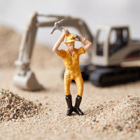 Miniature Construction Worker Figures for Architectural Models and Dioramas