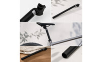 Cycle Seatpost with Clamp Aluminum Alloy Folding Bike Seatpost Hardware for Commuters