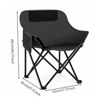 Foldable Moon Chair with Side Pocket Portable Camping Moon Chair Long-Lasting Furniture Sturdy for Fishing