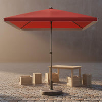 Large Square Patio Umbrella Waterproof Heavy Duty Sun Umbrella Anti-Pinch Square Shape Garden Parasol for Street Vendors, Beach, Courtyard