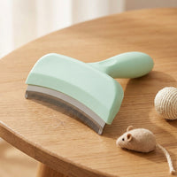 Cat Brush and Cat Comb for Easy Grooming, Hair Remover with Curved Comb Head for Gentle Skin, Comfortable ABS Handle, Summer Grooming Tool Pack