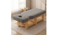 Massage Table with Storage Shelf Professional Spa Bed with Shelves Comfortable Stationary Massage Table for Masseuses, Estheticians, Salon