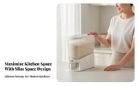 Press-Type Rice Container Airtight Closure Rice Dispenser Grain Storage Container Closure Ed Design Slim Grain Storage Bin