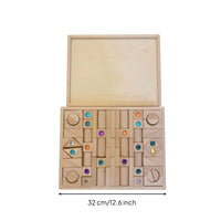 128 Pieces Castle Building Brick Set Educational Building Blocks with Jewels Stacking Construction Toy for Young Children, Preschoolers, Playroom