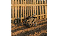 Wheeled Weeder Hand-Push Weeder with Serrated Tines Manual Weeding Rake with for Homeowners