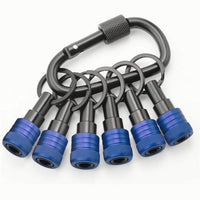 Hex Bit Holder Keychain Quick-Release Hex Bit Holder with Carabiner Keychain Compact Everyday Carry for Handymen