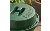 Ventilated Plastic Compost Bin Perforated Lid Vented Compost Bin Cylindrical Household Waste Lightweight