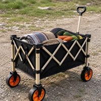 NF833 Outdoor Foldable Portable Camping Cart with Silent Wheels