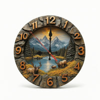 Silent 3D Wall Clock Quiet Clock with Raised Numerals Battery Powered Timepiece Easy to Read for Living Room, Bedroom, Study, Entryway