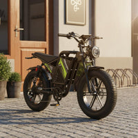Retro Wide Tire Electric Cycle Anti-Slip Tires Old-School Electric Bike Shock Absorption Small Electric Cycle for Adults