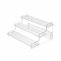 Tiered Design 3-Tier Acrylic Display Stand Multifunctional 3 Tier Acrylic Display Riser Space Saving for Collectors, Desk Organization