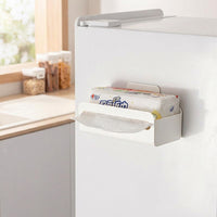 Cabinet for Living Room, Wall-Mounted Rectangular Tissue Box Holder, Punch Design for Dry Tissues & Wet Wipes, White Modern Storage Rack