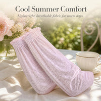 Elastic Lace Sun Protection Arm Sleeves for Women, Breathable Ice Silk Cooling Sleeves