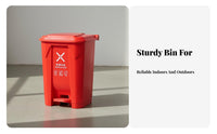 Waste Sorting Bin Long-Lasting Foot Pedal Trash Can Step-on Garbage Bin Thickened Material Step on Trash Can Odor Protection