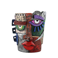 Resin Face Pot Handcrafted Face Planter Decorative
