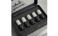 5 Pieces Knurled Telescopic Spring Sleeve Adapter Metal Impact Wrench Adapter Head Long-Lasting Power Tool Accessory High Strength
