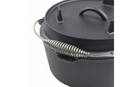 Dutch Oven with Bail Handle Campfire Pre Seasoned Iron Cooking Vessel with Lid Pre Seasoned Cooking Pot for Campers, Camping