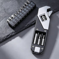 Stainless Steel Wrench Polished Finish Adjustable Spanner Wrench Multifunction Hand Tool for Workshop, Garage
