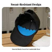 Anti-Dirt Self-Adhesive Brim Pad Curved Shape Hat Brim Pad Scalloped Edge Self Adhesive Hat Liner Textured Woven Surface