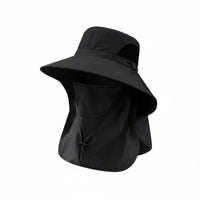 Detachable Flaps Full Coverage Sun Protection Hat Breathable Mesh Panels Sun Hat with Neck Flap Adjustable Headwear for Men, Gardening, Beach